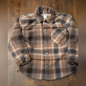 Modern Moments and Blue Plaid Kids Button Down Shacket/ 3T/ Like New
